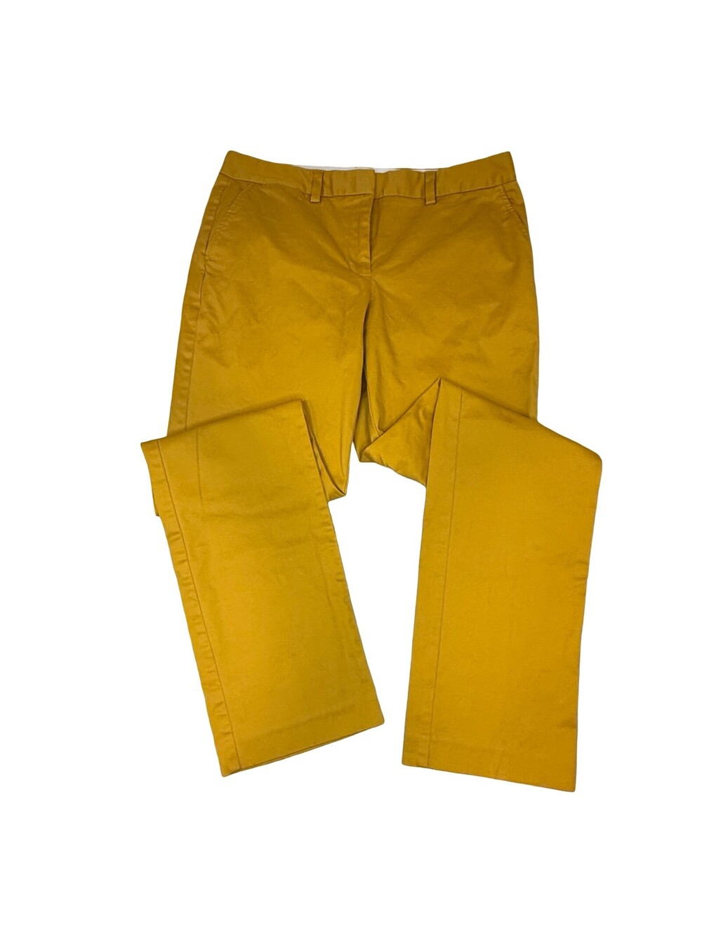 Lands' End Mustard Yellow Mid-Rise Straight-Leg Pants - Size 10